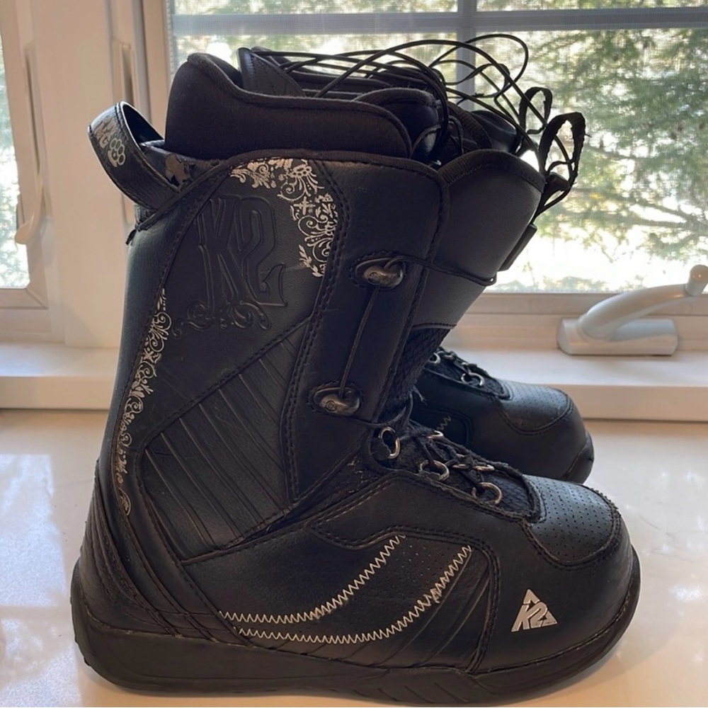 K2 pulse snowboard winter boots in black big kid size 6